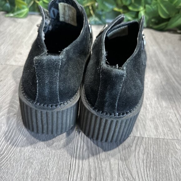 TUK VIVA MONDO CREEPER DOUBLE SOLE BLK SUEDE V7757 Women 9 - Picture 6 of 11